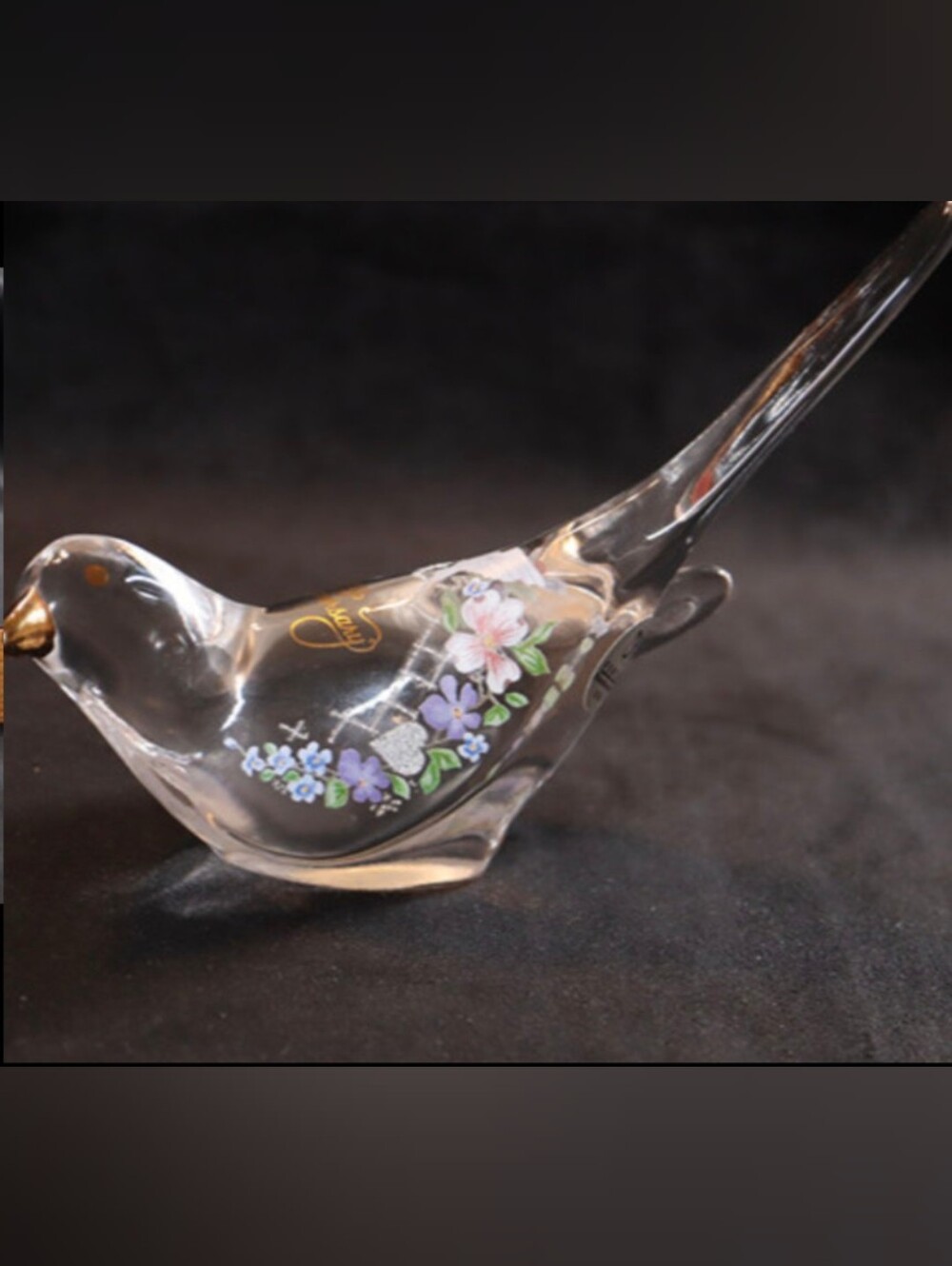 Vintage Fenton Anniversary Long Tail Bird of Paradise Turtle Dove Bird of Love